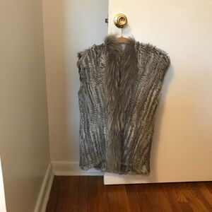 Pookie and Sebastian Rabbit and Raccoon Fur Vest with Hood Size Medium